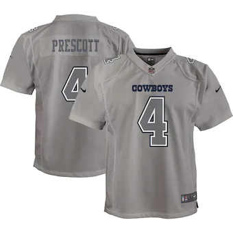 youth nike dak prescott gray dallas cowboys atmosphere game